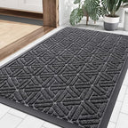 Smiry Front Door Mat Outside Entrance, Low Profile Rubber Doormat by Smiry