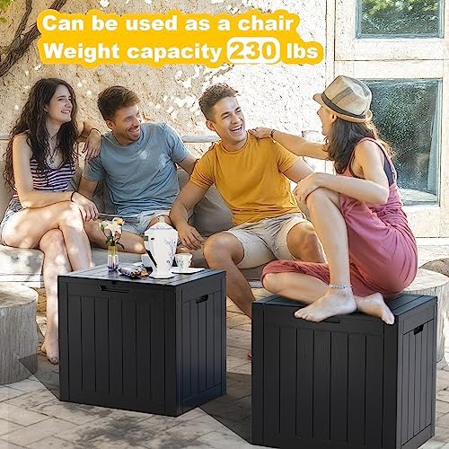 33 Gallon Outdoor Deck Box, Lockable Waterproof Outdoor Storage Boxes - Image 3