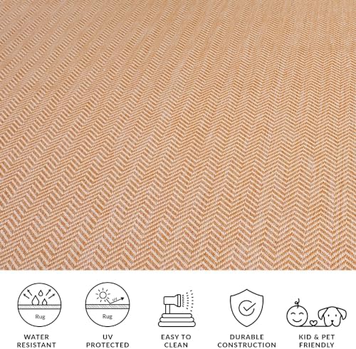 SAFAVIEH Outdoor Square Rug 4' - Image 5