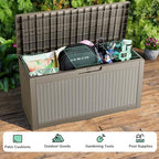 60 Gal Outdoor Storage Box Waterproof Lockable Deck Box Grey - Image 3