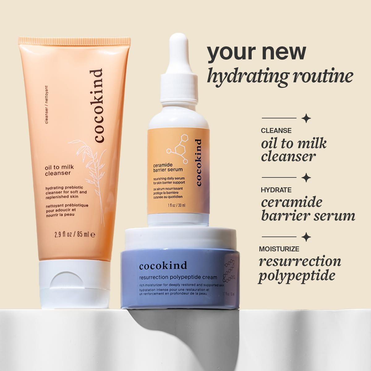 Cocokind Ceramide Barrier Serum, Hydrating Serum to Reduce Dryness, All Skin Types including Sensitive Skin, Fragrance Free, Cruelty Free, Jumbo Bottle, 2oz