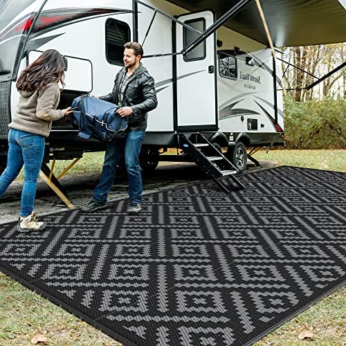 GENIMO Outdoor Rug, Waterproof Plastic Rugs 9'x18' by GENIMO