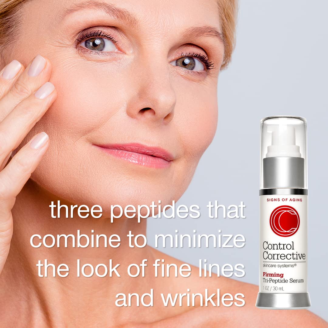 CONTROL CORRECTIVE Firming Tri-Peptide Serum, 1 Oz - Supports Skin Strength, Improves Skin Laxity, Collagen, Elastin, Skin Nourishing, Hyaluronic Acid & Active Peptide Serum For Firming And Hydration