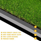 Realistic Artificial Grass Rug 9 FT x 65 FT Fake Faux Turf Grass, 0.8"" Indoor - Image 6