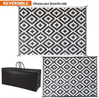 SAND MINE Waterproof Outdoor Rug 9x12 ft, Plastic Reversible Rug, Modern Area - Image 3