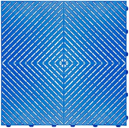 Swisstrax Ribtrax Smooth PRO Garage Floor Tiles, Royal Blue by Swisstrax