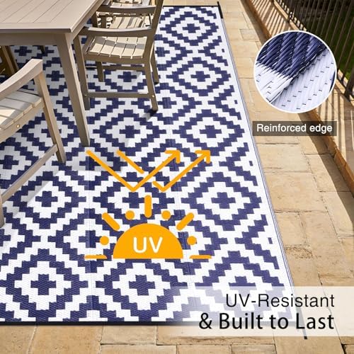 OLANLY Outdoor Rug 9x18 ft Waterproof Reversible Mat - Image 4