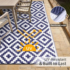 OLANLY Outdoor Rug 9x18 ft Waterproof Reversible Mat - Image 4