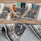 2x8ft Kitchen Rug Runners Washable Non Slip – Boho Floral Carpet Runner - Image 5