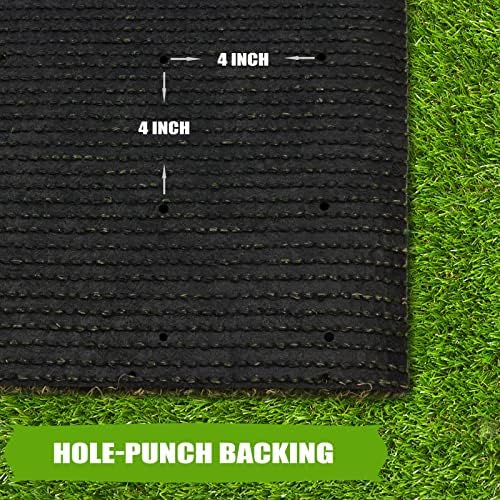 Premium Artificial Grass 8' x 60' Outdoor Rug, 1.38"" Realistic Thick Turf - Image 6