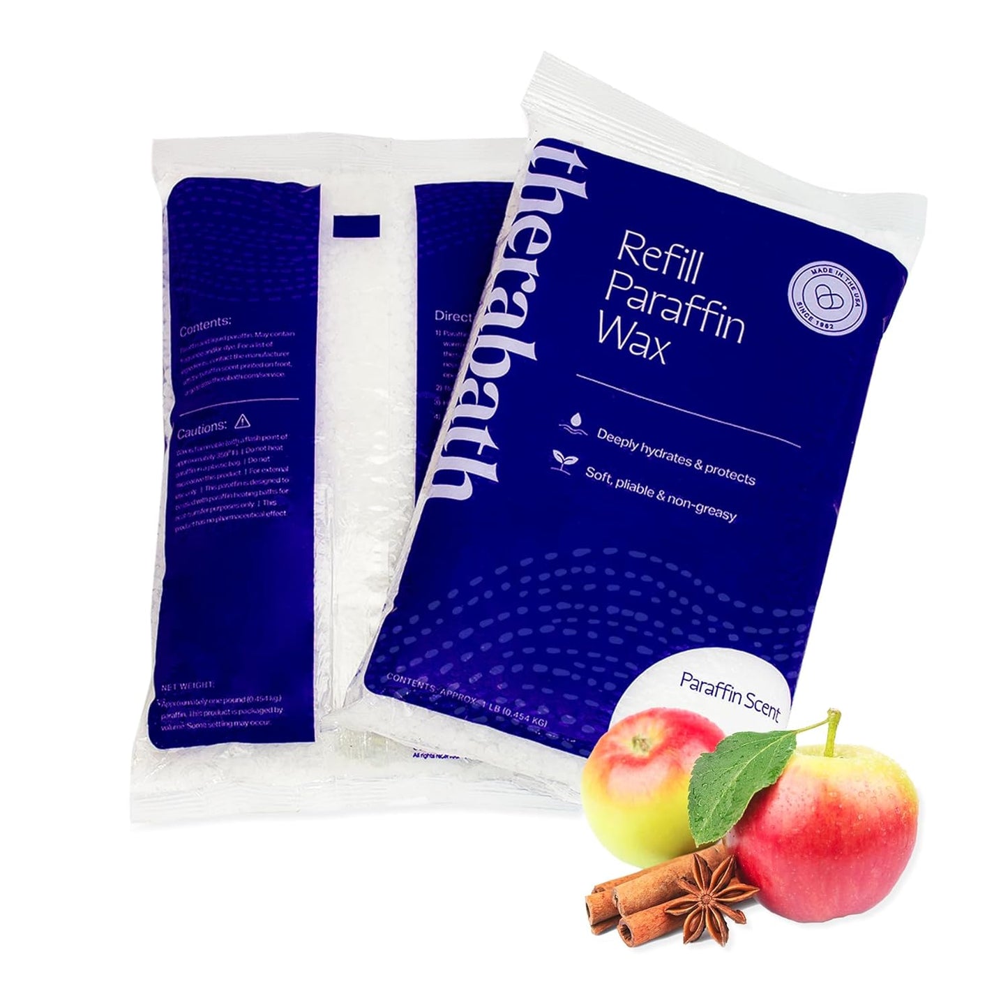 Therabath Paraffin Wax Refill - Thermotherapy - Use to Relieve Arthritis Discomfort, Stiff Muscles, & Dry Skin - For Hands, Feet, Body - Deeply Hydrates & Protects - Made in USA, 6 lb Warm Apple Spice