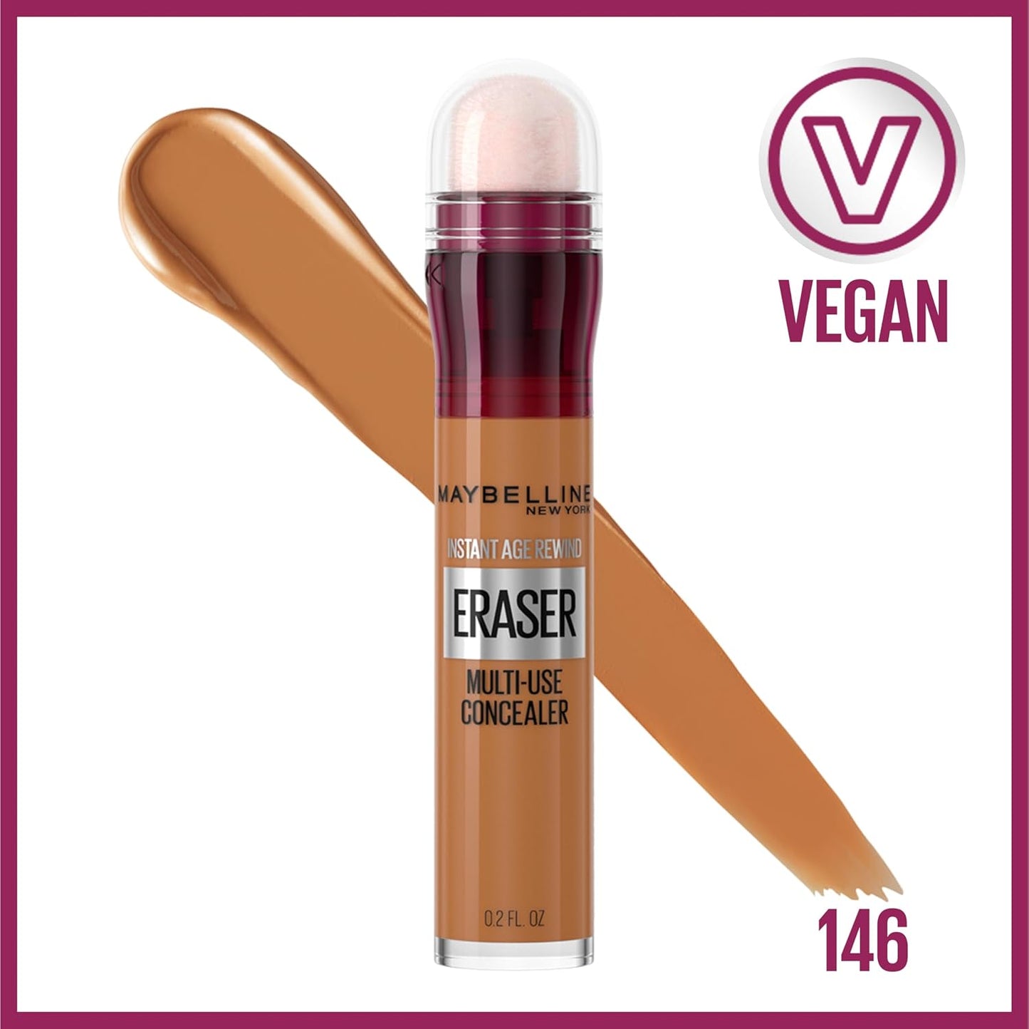 Maybelline Instant Age Rewind Eraser Dark Circles Treatment Multi-Use Concealer, 146, 1 Count (Packaging May Vary)