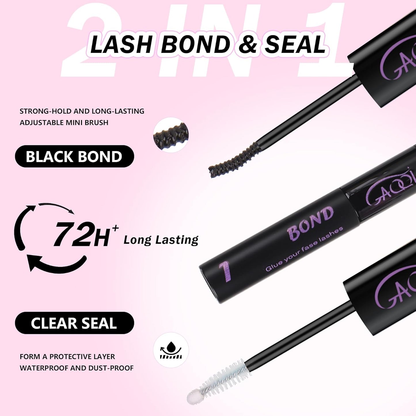 GAQQI Lash Clusters Kit, DIY Lash Extension Kit 120PCS Cluster Lashes C Curl, Wispy Eyelash Clusters 10-16MM with Lash Bond and Seal,Lash Remover and Lash Applicator (GQ19-KIT)