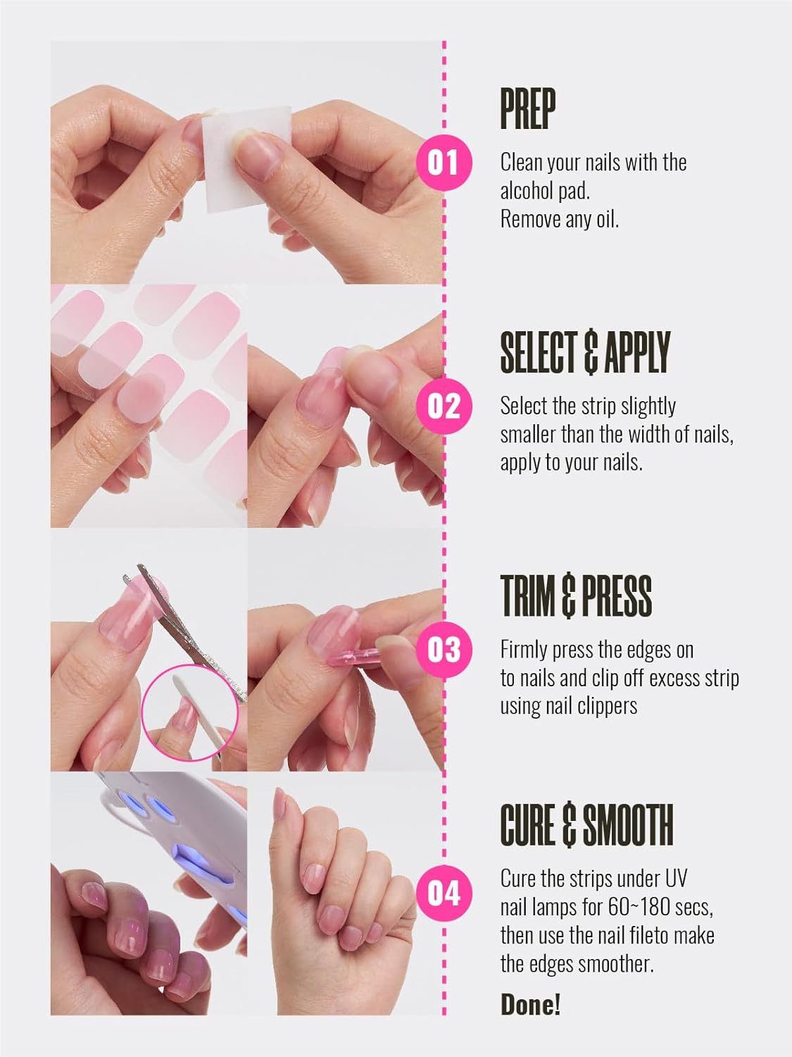 Semi Cured Gel Nail Strips, 30 pcs Gel Nail Stikers, Gel Nail Wraps Semi Cured, Salon-Quality, 2 Weeks Long Lasting, Starry Sky