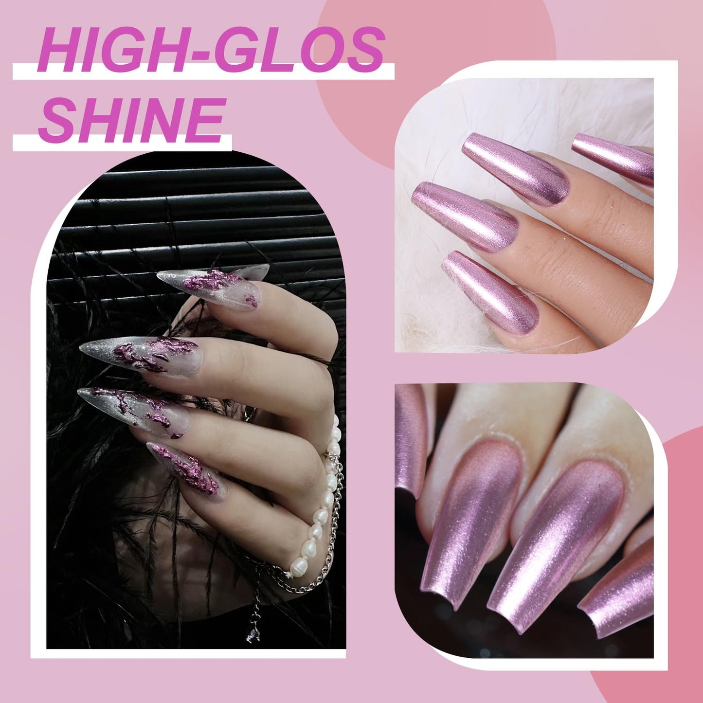 Major Dijit Quick Dry Nail Polish Purple Silver Summer Nail Lacquer for Nail Art Regular Nail Polish 0.41 fl oz.