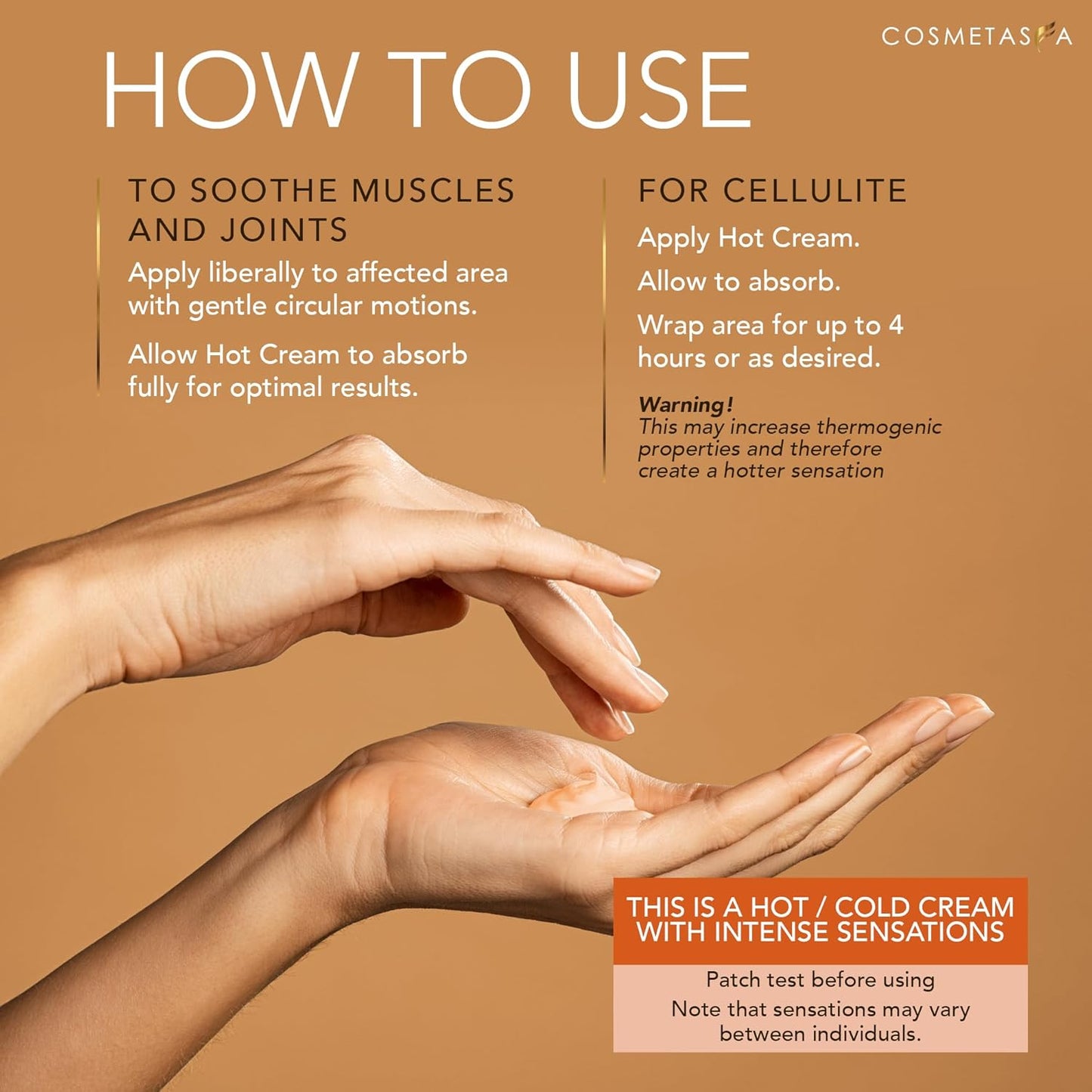 Cellulite Massage Oil & Hot Cream - 100% Natural Cellulite Oil & Gel, Highly Absorbable, Firm, Tone, Tighten & Moisturize Skin - Soothes Muscles (8.8 Fl Oz Each Bottle)
