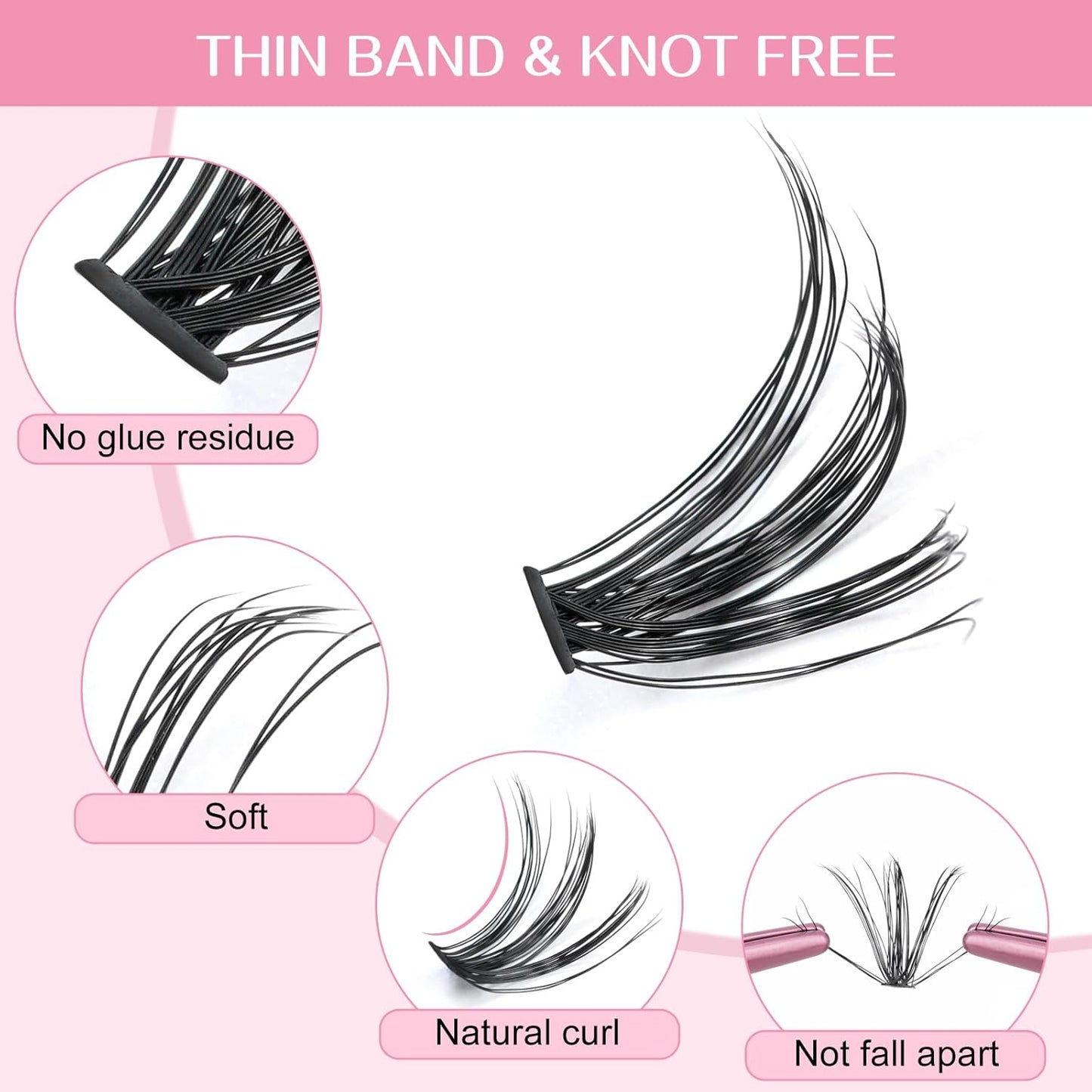 280 Pcs Individual Lashes 30D+40D Mixed Lash Clusters 14 Rows Cluster Lashes that Look Like Eyelash Extensions DIY Lash Extension Self Application At Home (30+40-C-14)