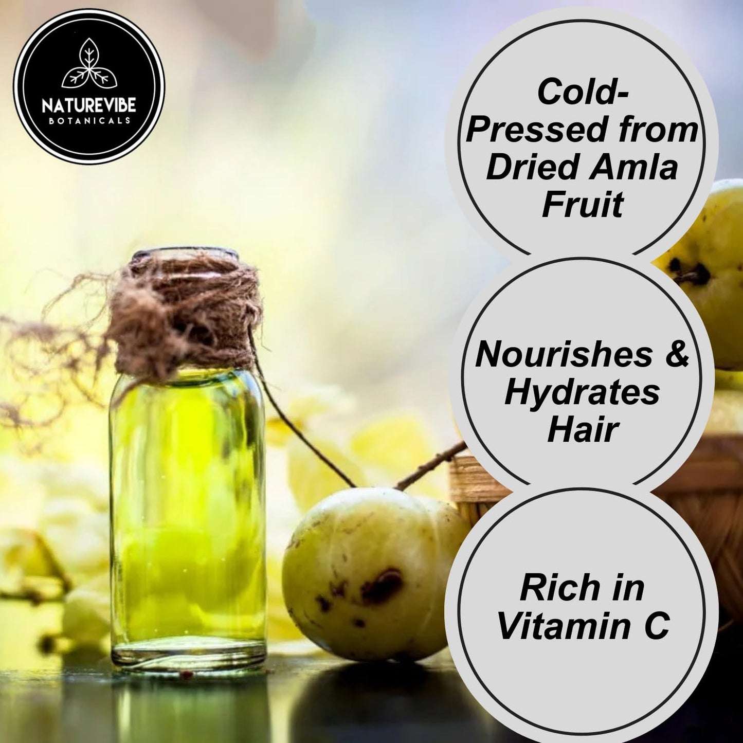 Naturevibe Botanicals Amla Oil 32 Ounces | 100% Pure and Natural | Great for Skin Care and Hair Care