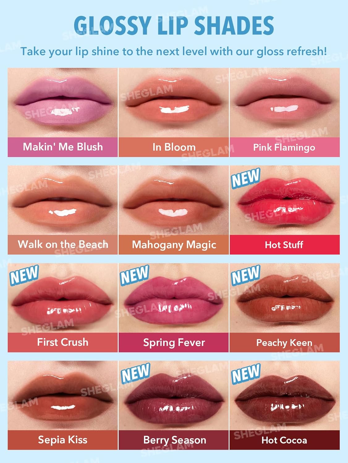 SHEGLAM PoutPerfect Moisturizing Solid Lip Gloss Non Sticky Lipstick with Coconut Oil - Makin' Me Blush