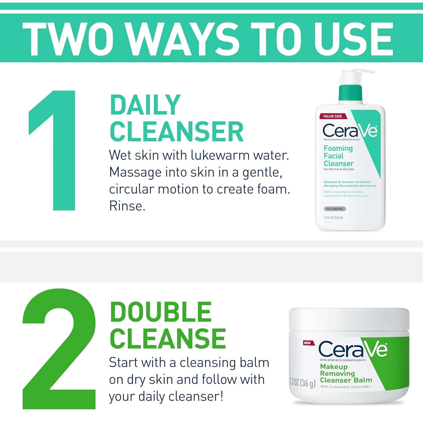 CeraVe Foaming Facial Cleanser, Daily Face Wash for Oily Skin, Hyaluronic Acid + Ceramides + Niacinamide, Fragrance Free & Paraben Free, Non-Drying Oil Control Face Wash, 8 Fluid Ounces