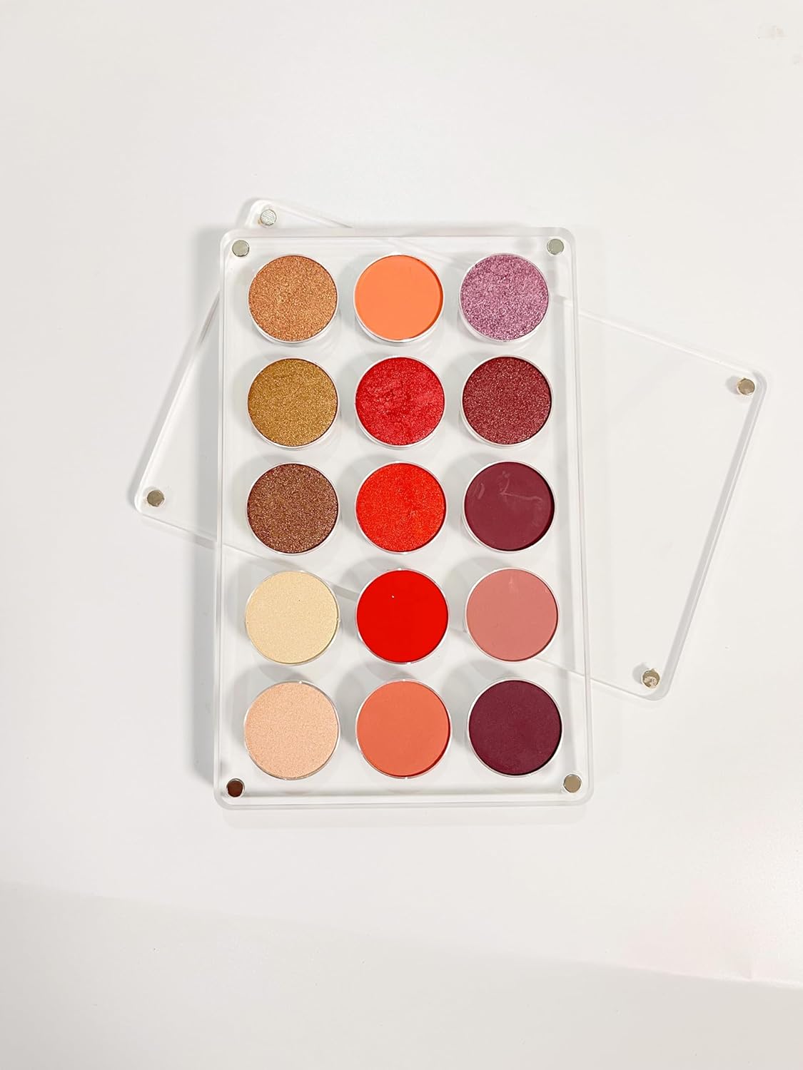 New EMPTY Magnetic Eyeshadow Palette DIY Acrylic All Transparent Elegant Eye Shadow Makeup Palette 26mm*15 holes
