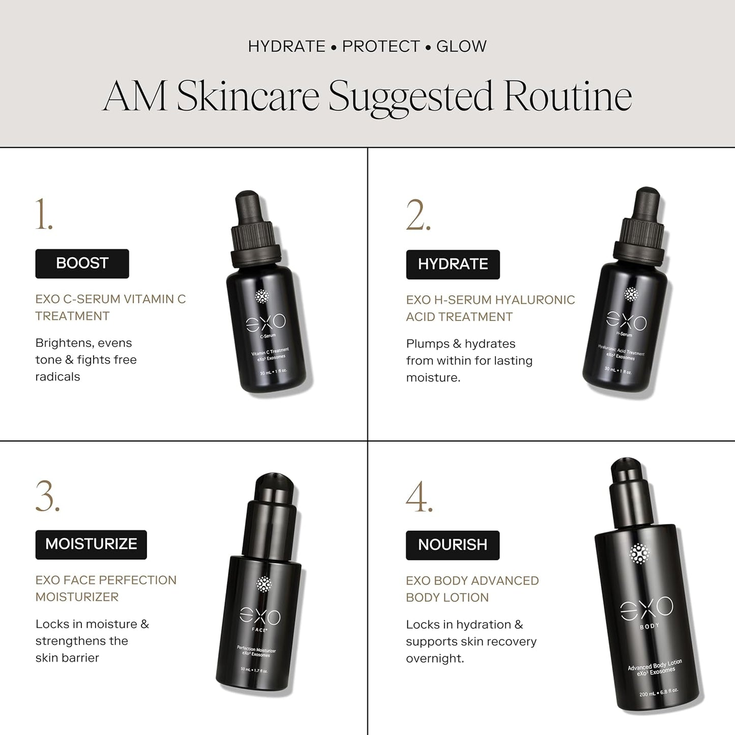 EXO FACE® - Exoceuticals Perfection Moisturizer | Hydrating Face Moisturizer | Innovative Exosome Skin Care Solutions | 50ML (1.7 fl oz.)
