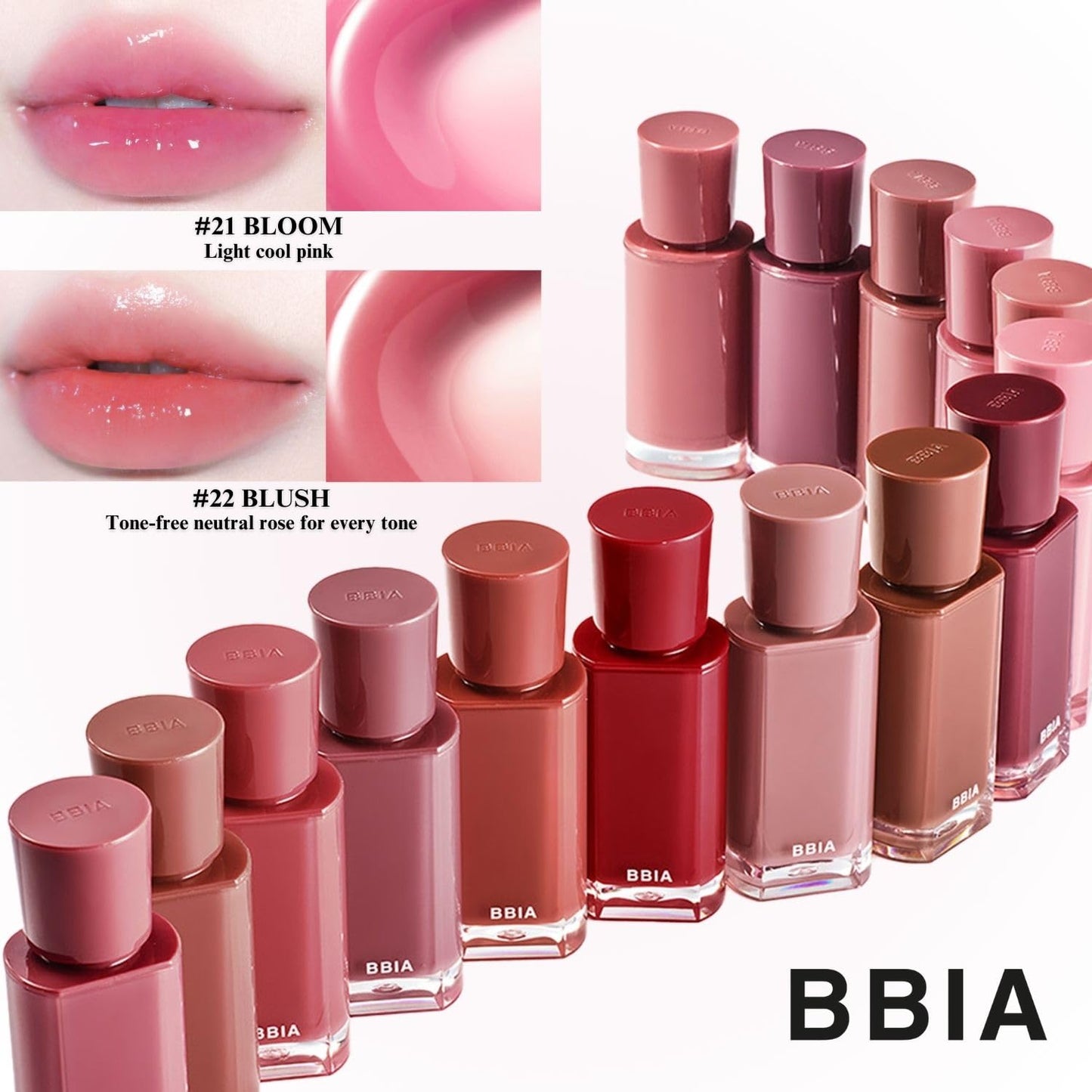 BBIA Glow Tint – Lip Plumping Volumizing Glossy & Glowy Lip Stain Naturally Moisturizing Comfortable Texture Lightweight Long-Lasting Vivid Color Non-Sticky Korean Makeup (01 CHAI, Pack of 1)