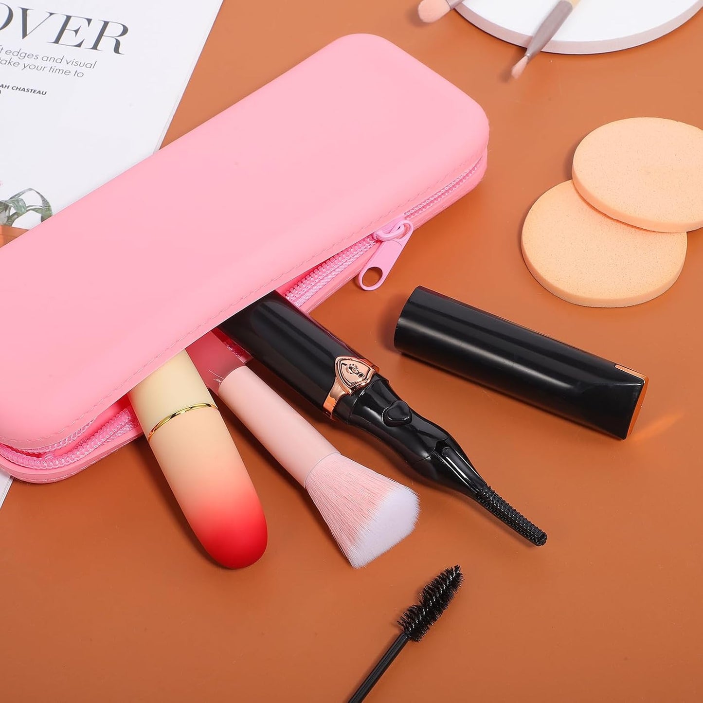Mipcase Heated Eyelash Curler USB Charge Lash Curler Heat Electric Eyelash Curlers for Women Makeup Tool