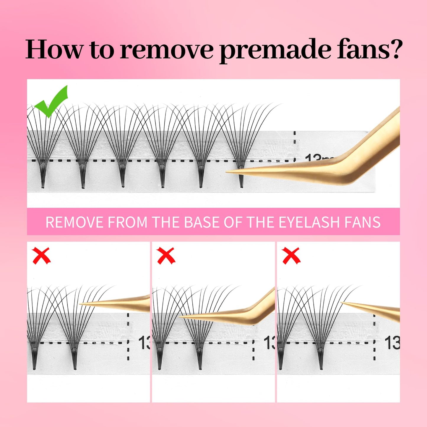 Premade Fans Eyelash Extensions 10D Volume Lash Extensions 0.05 Thickness Eyelash Extension C Curl Premade Lash Fans Mix 9-16mm Fluffy Soft Handmade Lash Fan(10D-0.05-C,9-16mm)