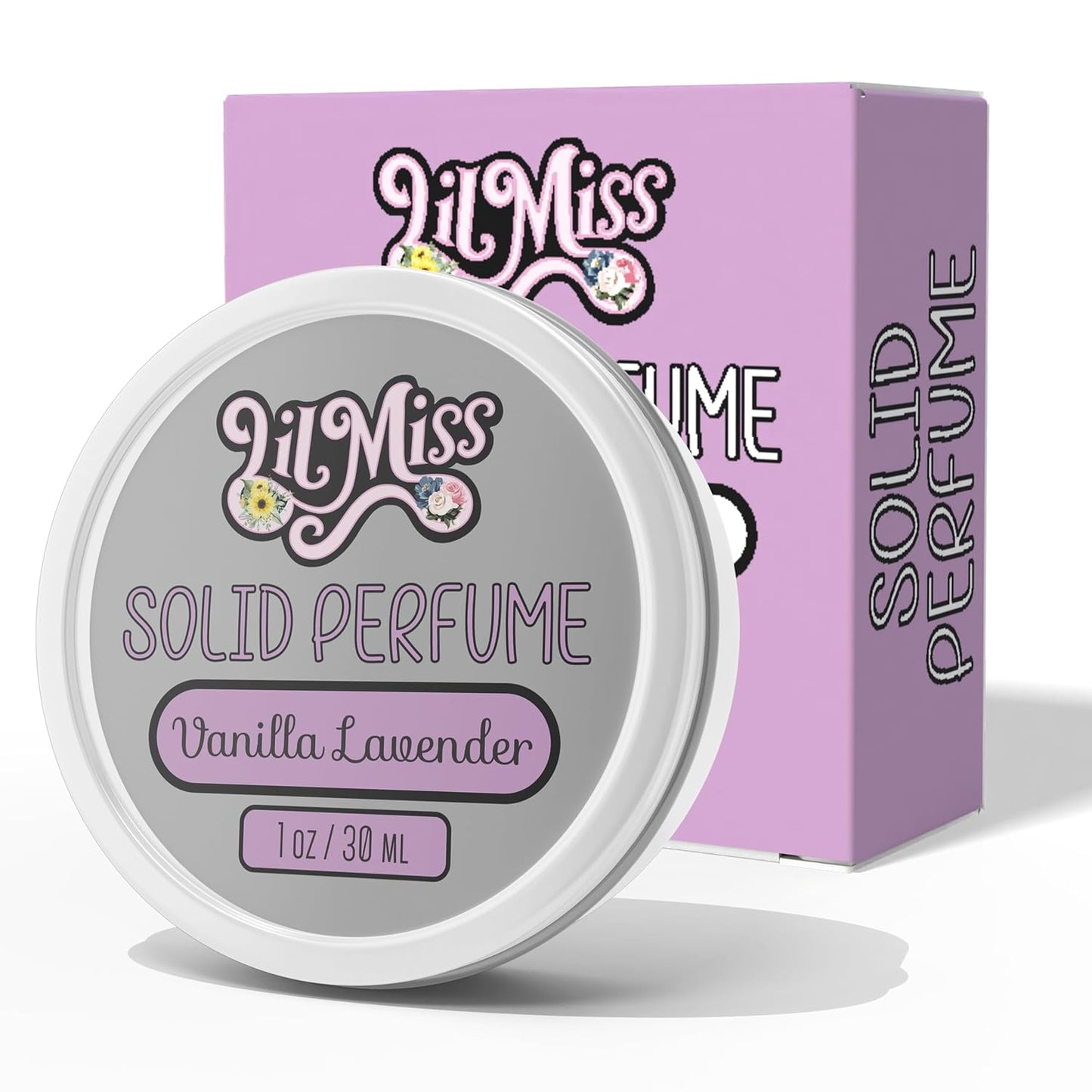 Women's Vanilla Lavender Scent Solid Perfume Wax, Lavender Vanilla Perfume Balm, Women's Solid Fragrance Balm (1 Ounce)