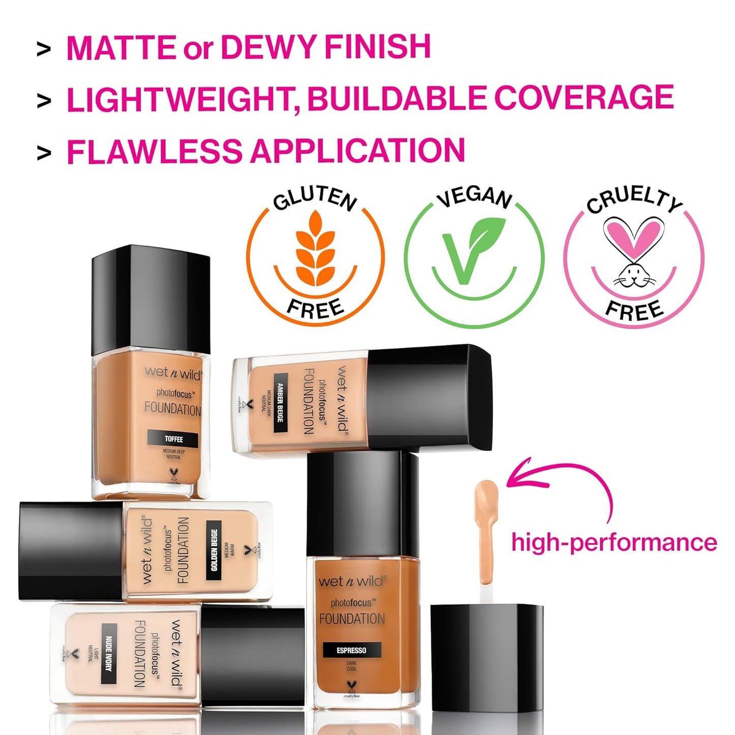 wet n wild Photo Focus Dewy Liquid Foundation Makeup, Porcelain 0.95 Fl oz