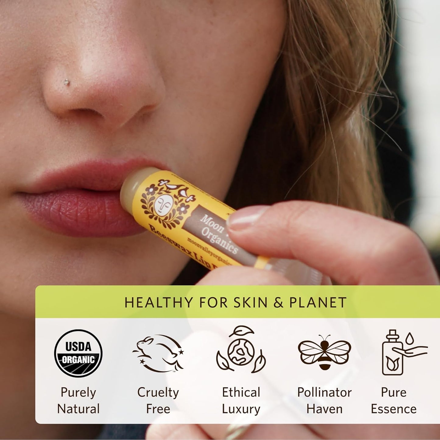 Moon Valley Organics Beeswax Lip Balm for Moisturizing Lips and Cuticles (TROPICAL COCONUT LIME, 6-Pack)