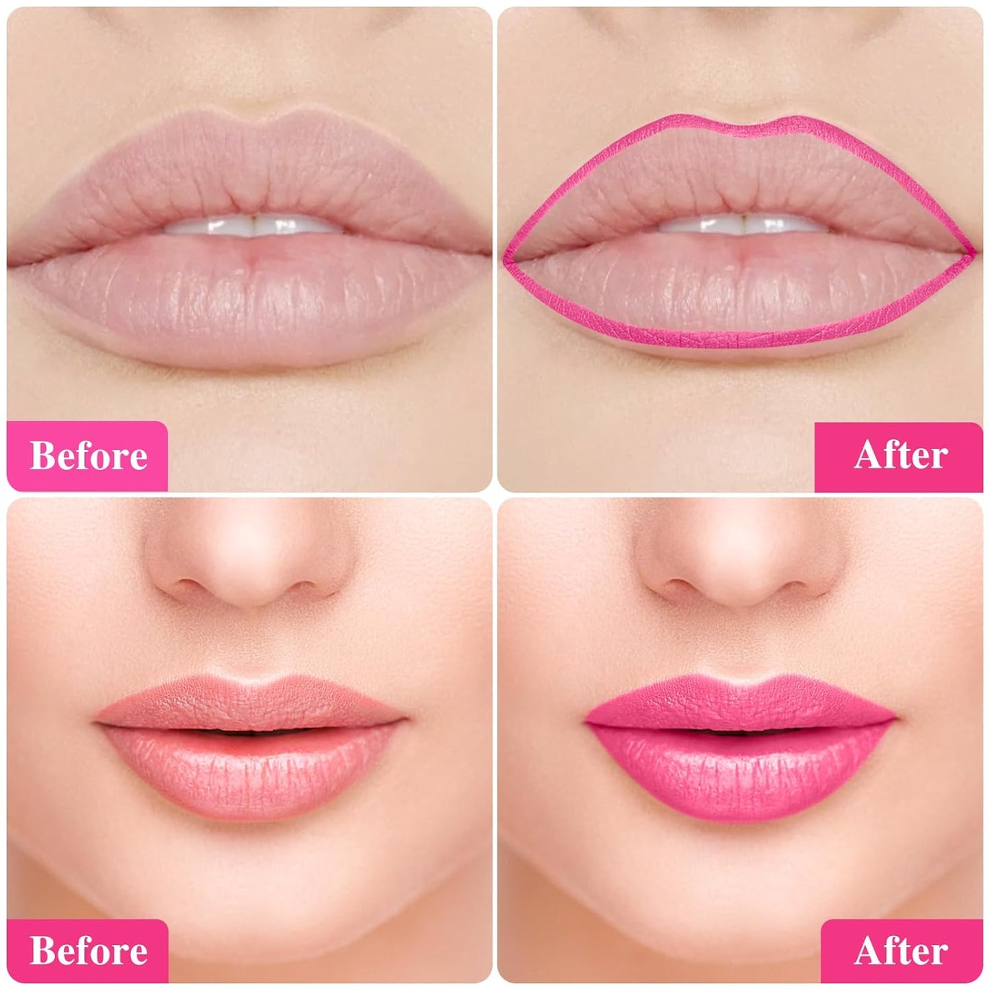 Lip Stain - Lip Stain Peel Off Long-Lasting with Matte Finish Waterproof & Transfer-Proof, Lip Liner Moisturizing & Nourishing Non-Stick Cup Highly Pigmented Color Lip Tint (06 Mauve)