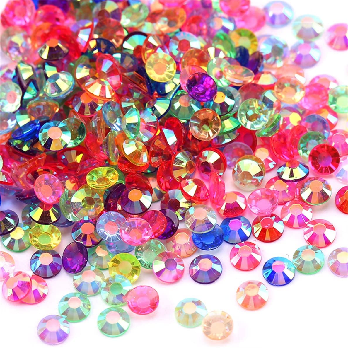 2250 Pcs SS16 4mm AB Flatback Rhinestones for Nails Art Crafts Transparent Glitter Round Gems Goldens DIY Clothes Shoes(Clear Golden Yellow AB)