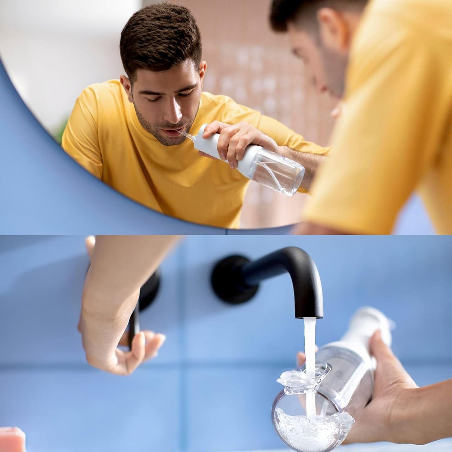 Philips Sonicare Water Flosser Cordless – Rechargeable Power Dental Waterflosser for Teeth, Portable Oral Irrigator with 3 Intensity Settings, 360° Rotating Nozzle – (White)