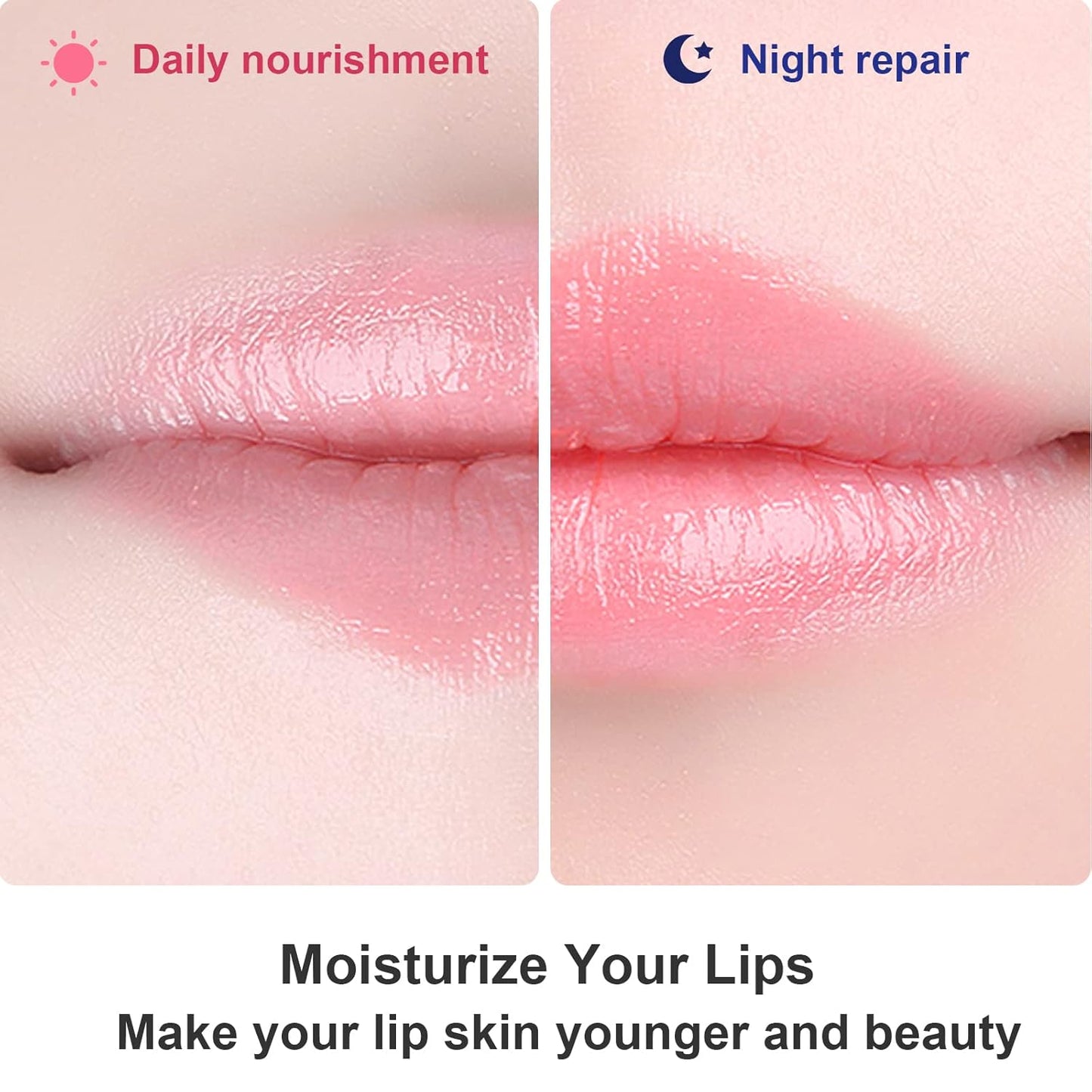 Permotary 28 PCS Collagen Lip Mask Crystal Lip Care Gel Pads for Moisturizing & Reducing Chapped, Smoothing Lip Fine Lines-Lip Patches for Firms & Hydrate and Plump Your Lips