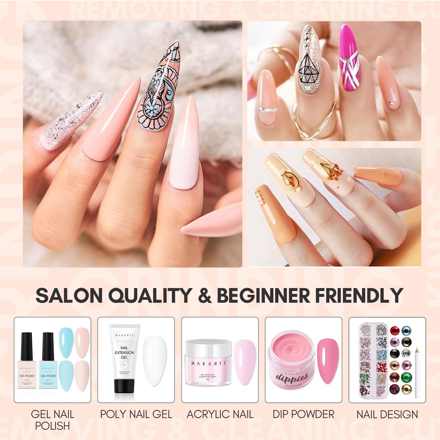 Makartt Gel Top Coat No Wipe, 15ML Clear Top Coat Gel Nail Polish, High Gloss Shine Finish Long Lasting Soak Off UV Nail Lamp Need for Acrylic Nails, Salon Quality Home DIY Manicure