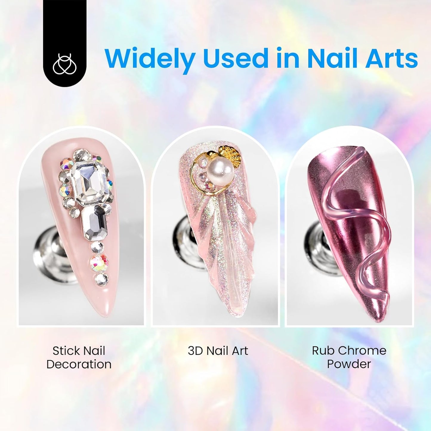 Beetles Sculpting Gel 3D Gel for Nail Art - 6 Colors No Wipe Nail Polish Rhinestone Nail Art Glue for Drawing Molding Sculpture Jewelry Decoration Manicure DIY Design
