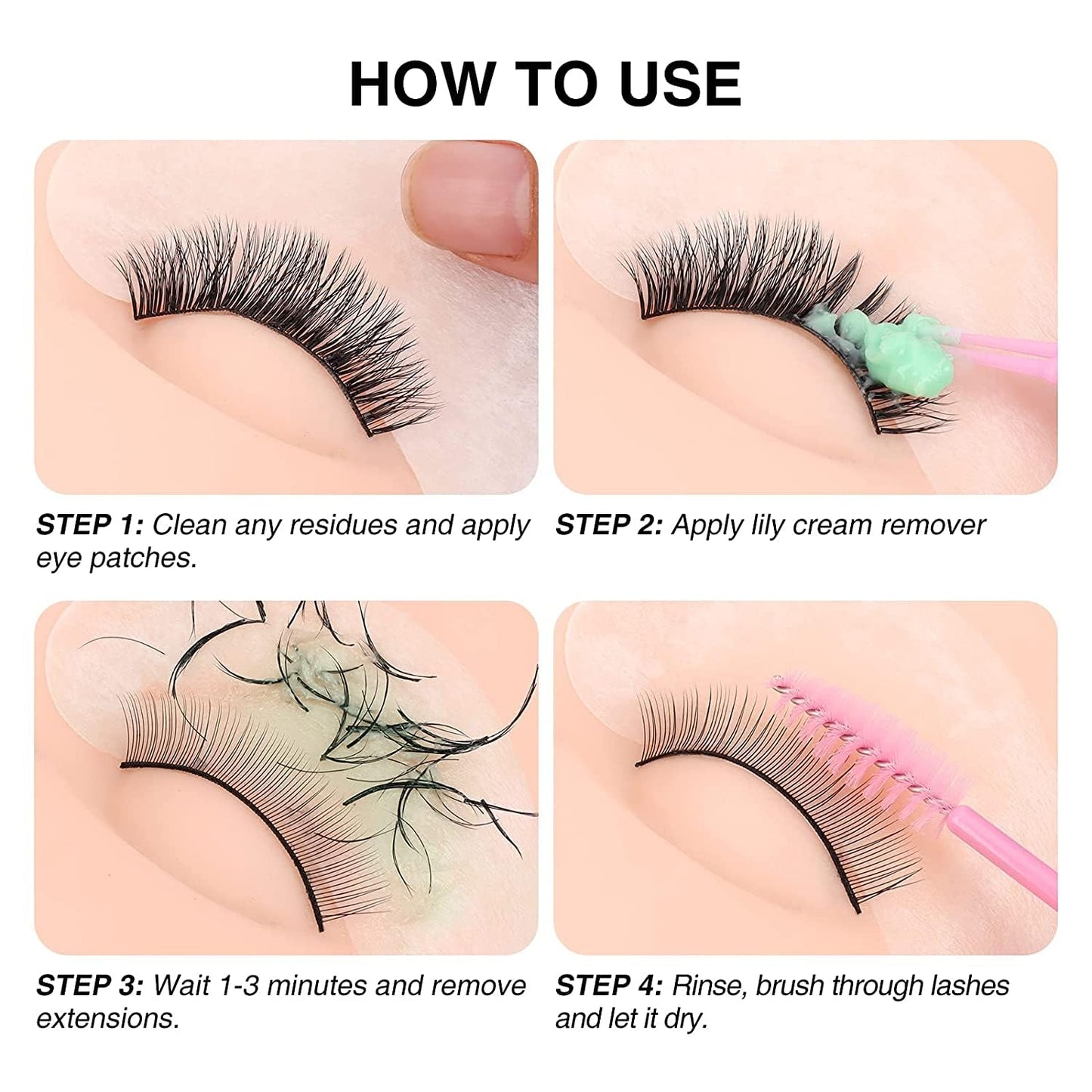 LASHVIEW Eyelash Extension Remover Cream, Light Aloe Flavor, Professional Adhesive Remover for Salon, 10g
