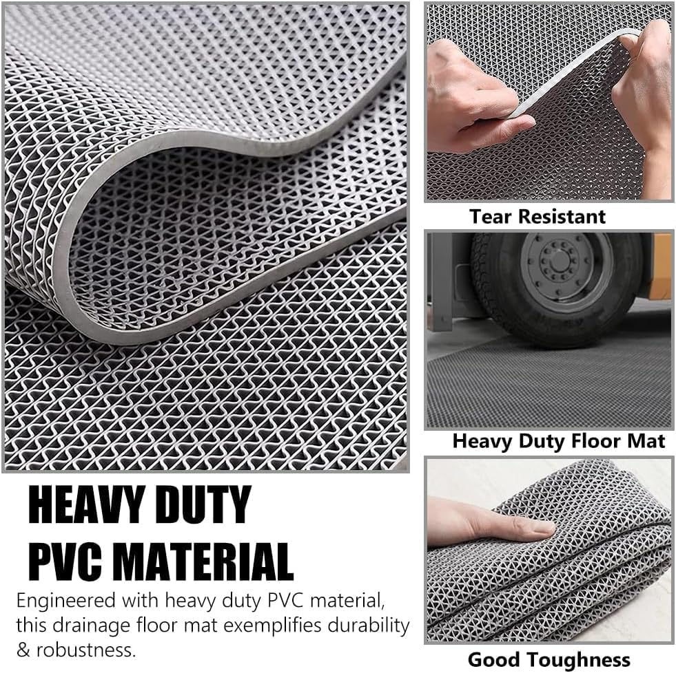 Thick PVC Drainage Floor Mat 1x48FT, Non Slip Flooring Mats Swimming Pool - Image 4