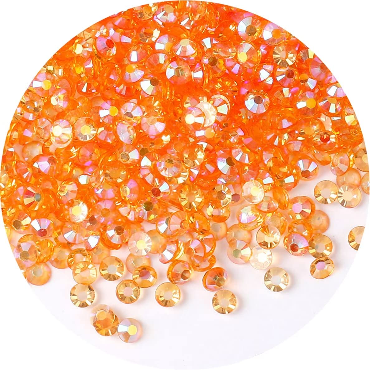 4500 Pcs SS6 2mm AB Flatback Rhinestones for Nails Art Crafts Transparent Glitter Round Gems Crystals DIY Clothes Shoes(Clear Champagne AB)