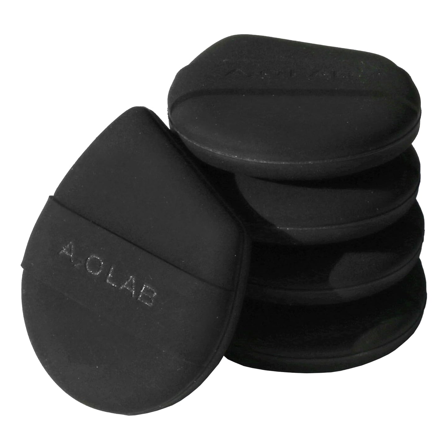AOA Studio Silky Silicone Makeup Sponge Set, Reusable Cosmetic Applicators Extra Soft Rubycell Makeup Sponges (Onyx)