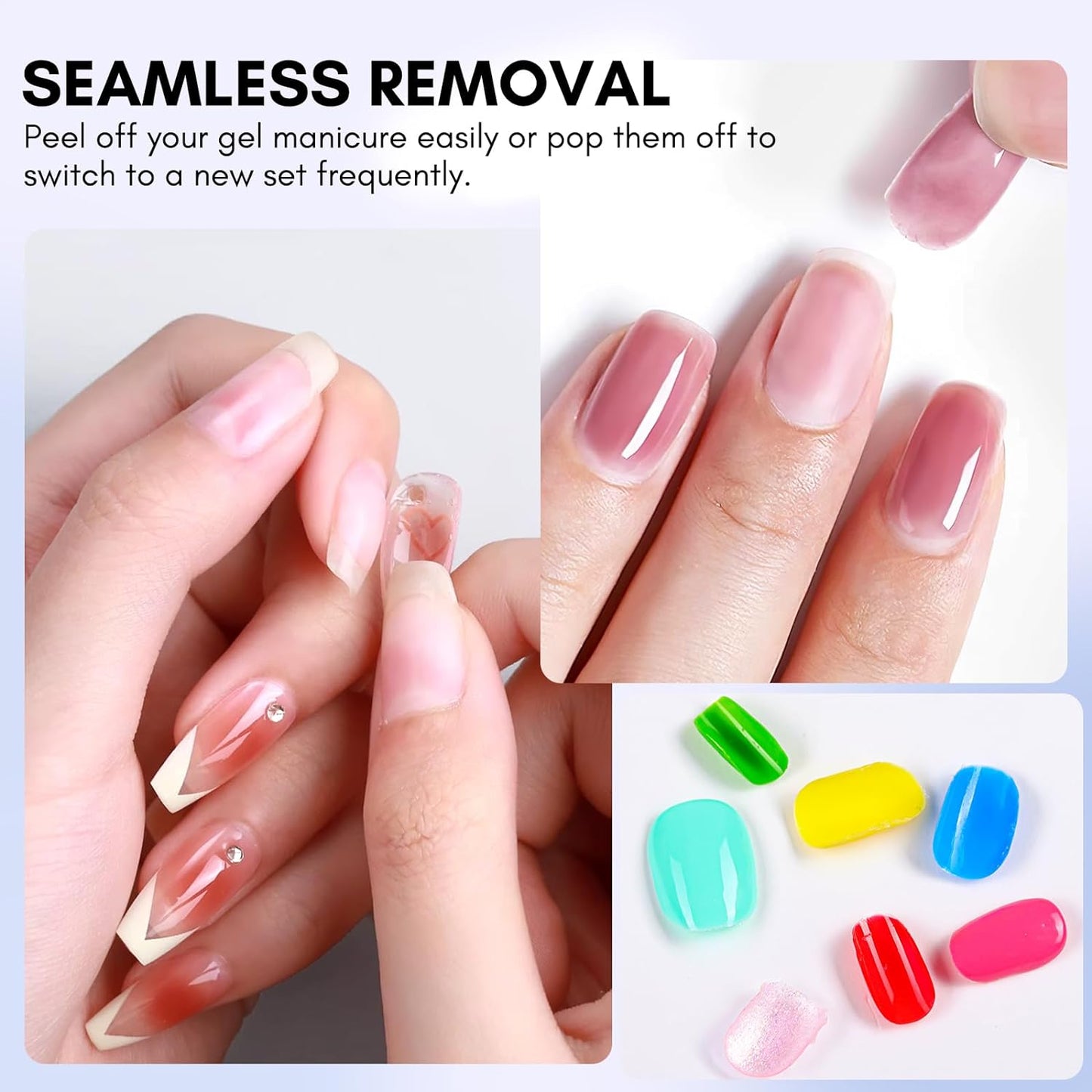 Makartt Peel Off Gel Base Coat 15ml – Clear, Easy Removal Gel Nail Polish Peelable Base for Practice, No Soaking or Filing, Damage-Free for Weak & Thin Nails, UV/LED Lamp Needed, Beginner-Friendly