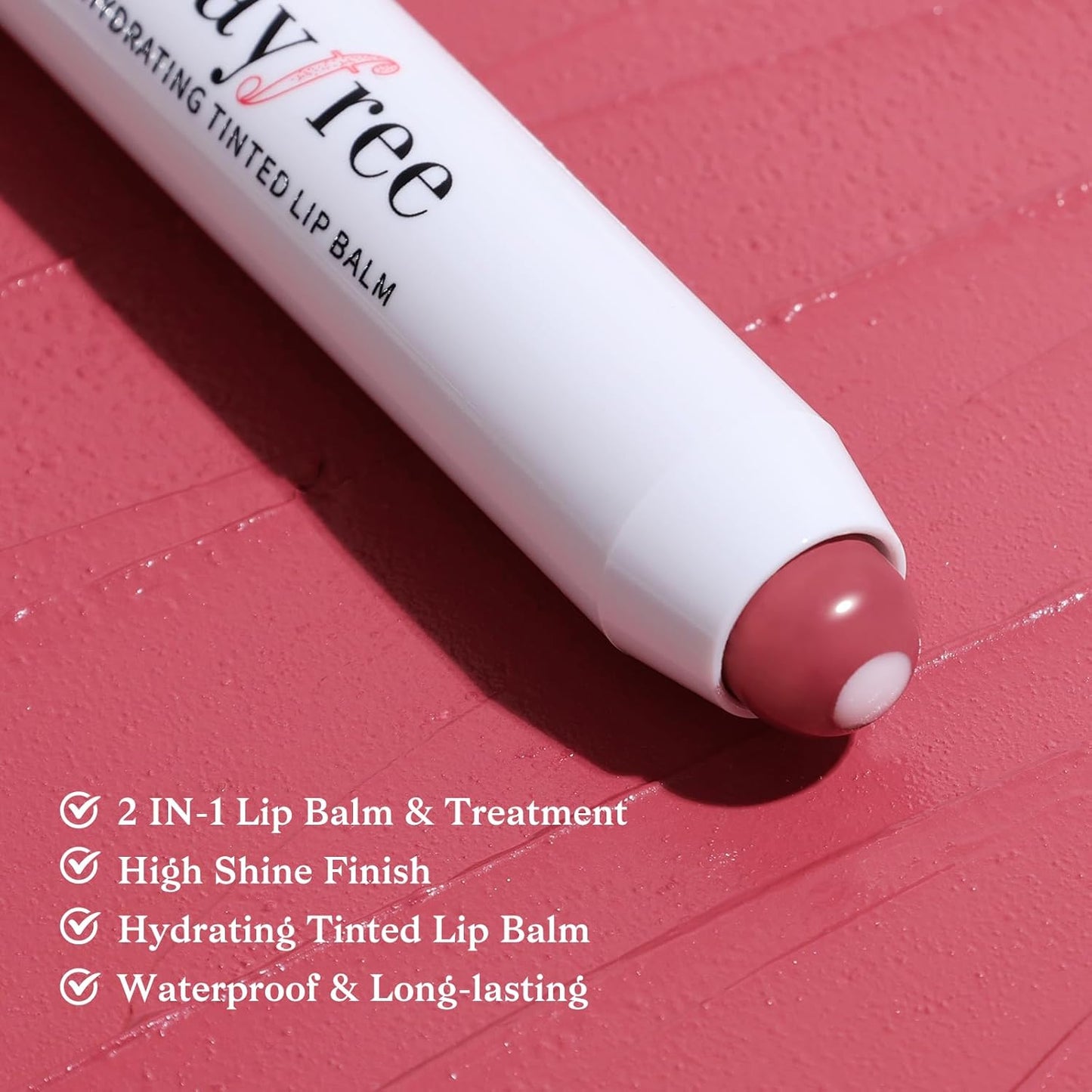 Tinted Lip Balm Plumper, Glossy, Pump Lips, Lightweight, Moisturize & Tint with Jojoba Seed Oil, Vegan Lipbalm Lip Care, Shimmer Orchid