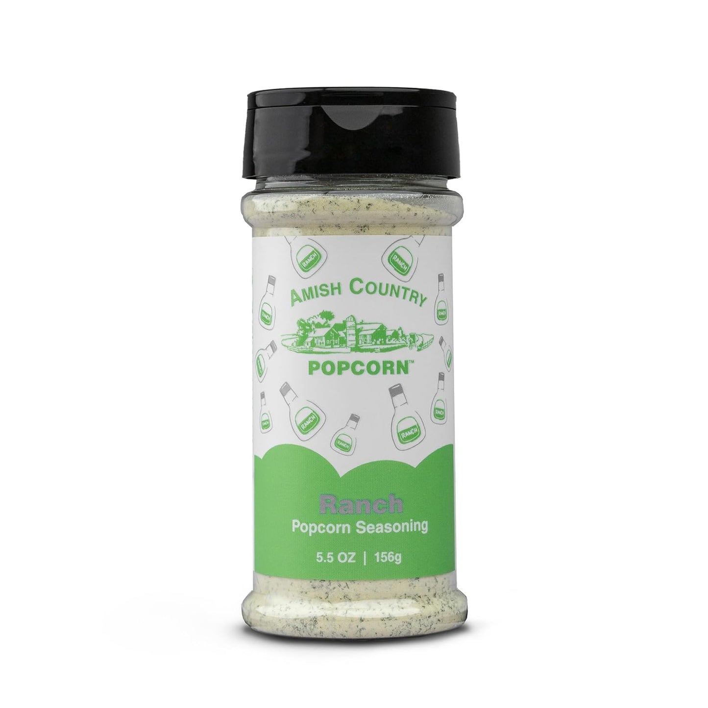 Amish Country Popcorn | Seasoning Variety Pack | 4 Bottles | White Cheddar - Cheddar Cheese - Sour Cream & Onion -Ranch | Nut Free | Old Fashioned, Non-GMO and Gluten Free