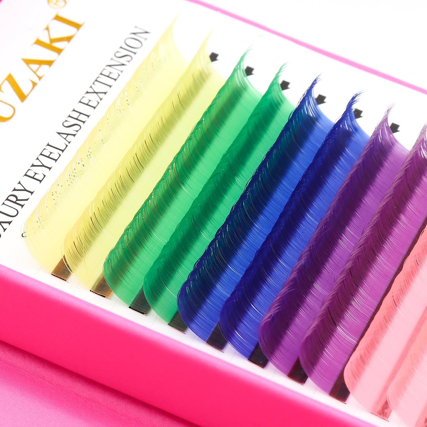 Eyelash Extensions Classic C Curl Lashes 15mm Natural Colored Soft Lashes 0.07 Individual 16 Rows Volume False Eyelashes Professional Use(Colored,0.07-C,15mm)
