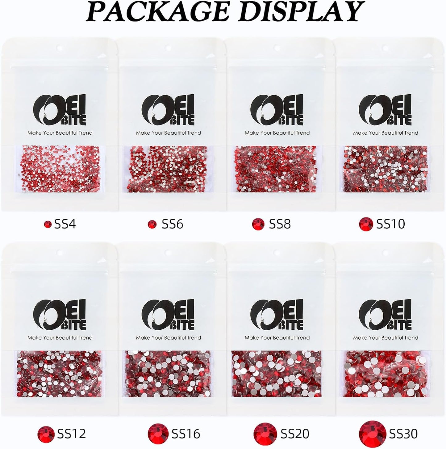 Light Siam Flatback Rhinestones, Glass Rhinestones for Nail Art and Craft, Glue Fix, Loose Crystal Gemstones(Red, SS4, 1440pcs, 1.5-1.7mm)