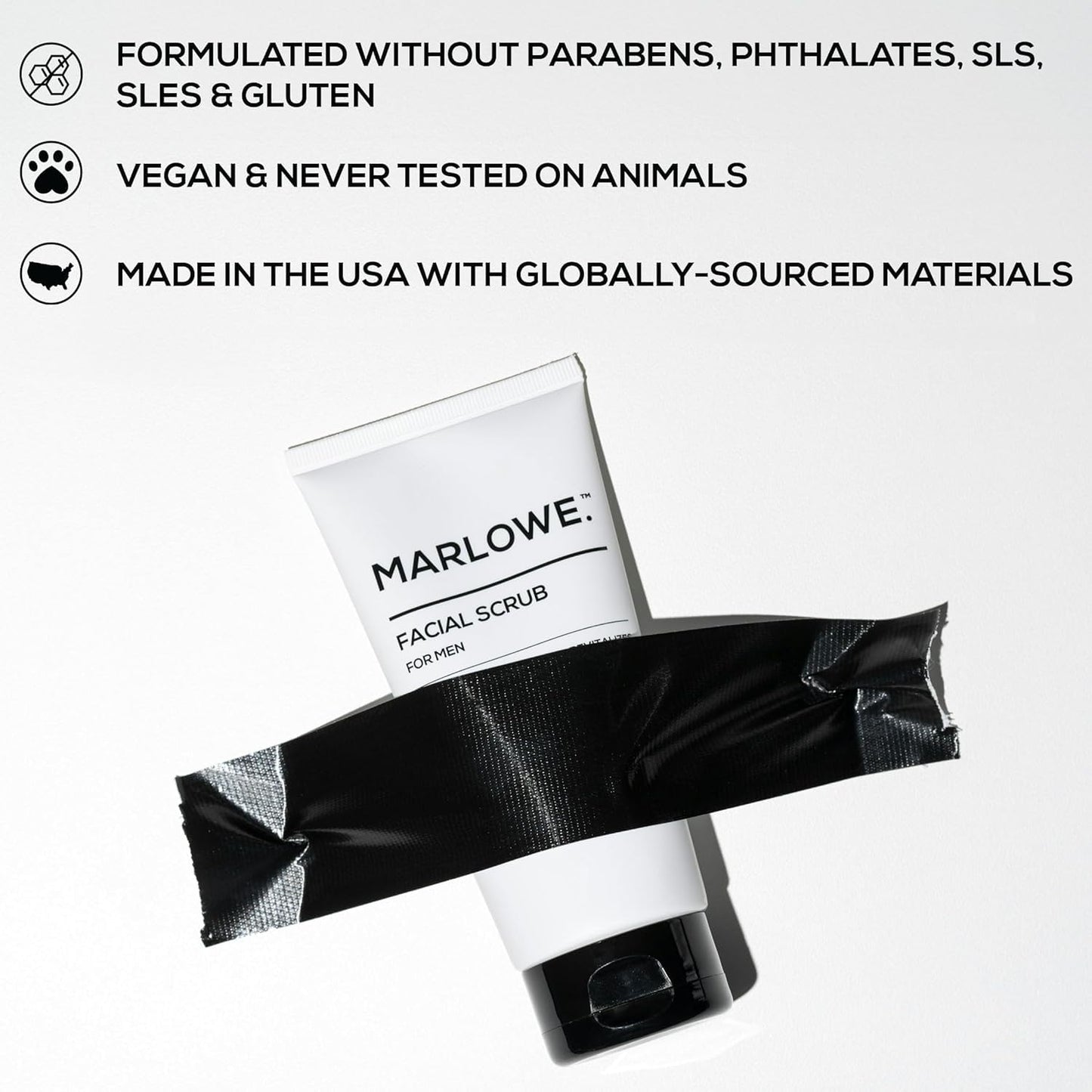 MARLOWE. Skin Care Set, No. 122 Facial Scrub 6 oz & No. 123 Facial Moisturizer 6 oz with Natural Extracts & Antioxidants, Cleanses, Exfoliates, Hydrates & Soothes