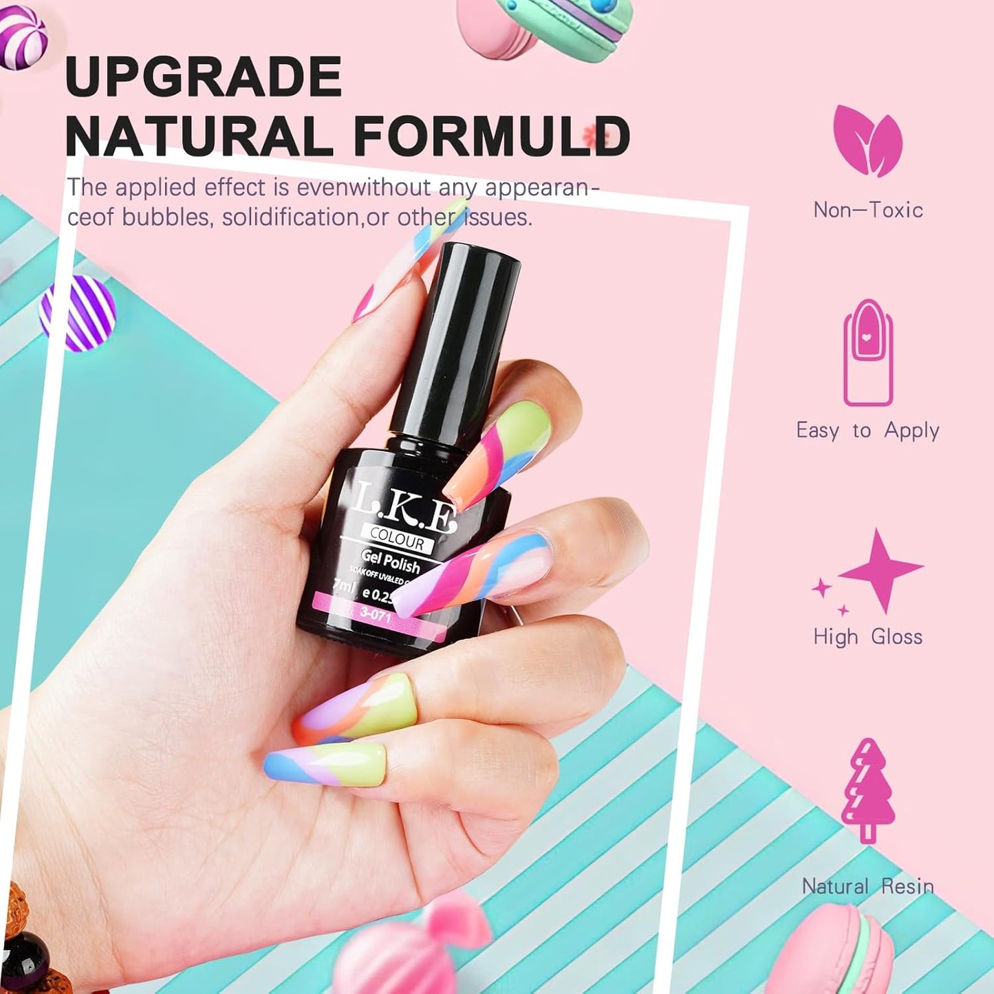 LKEE Gel Nail Polish Kit with U V Light 108W, 65 Pcs Gel Nail Polish Set All Season Gels Nail Kit Essential Manicure Tools for DIY Nails Art Gifts for Women (36KIT-color 1)