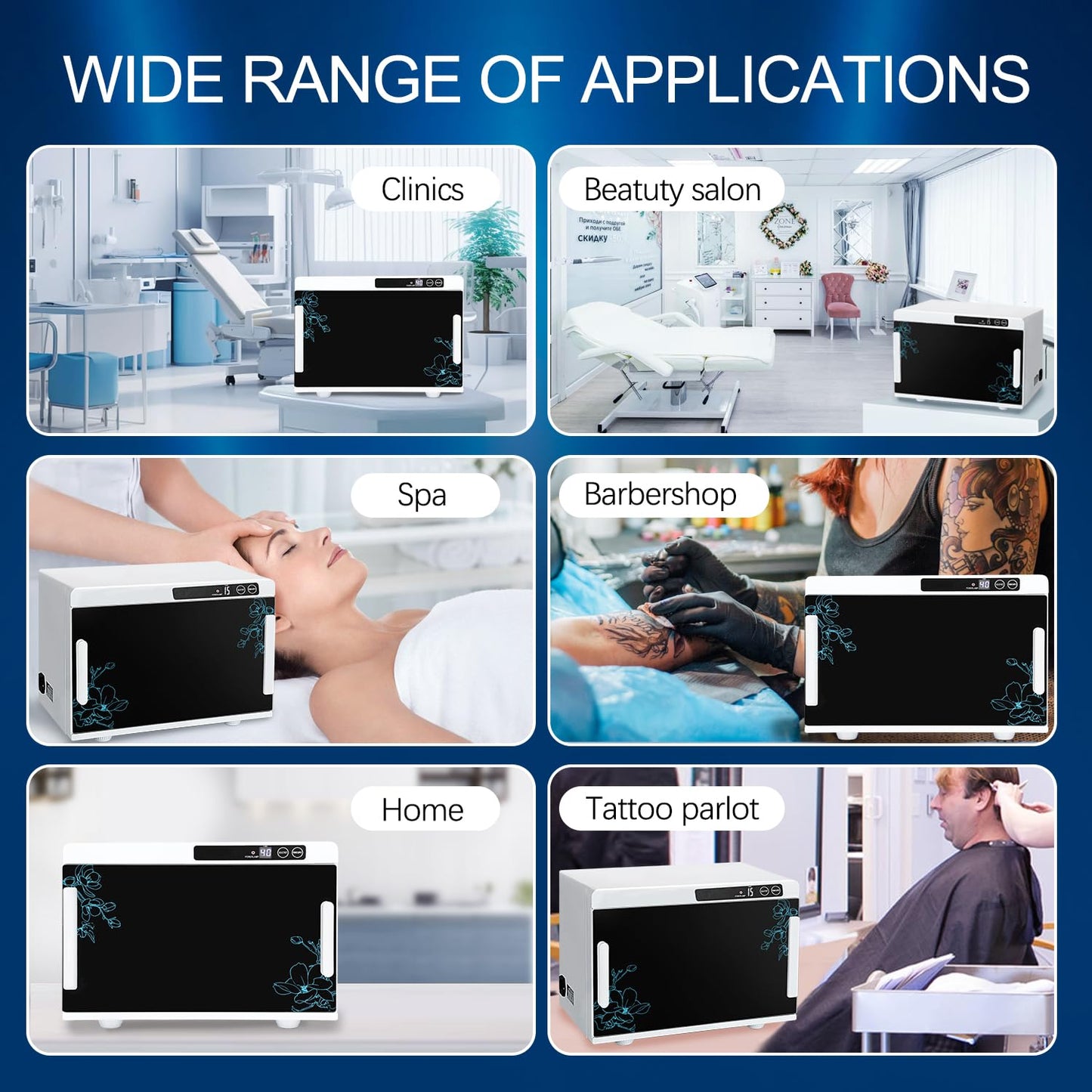 Nail Tool Cleaning Machine 12L High Capacity Cleaning Cabinet Salon Tools Cleaning Box with Touch Timer Setting for Esthetician, Manicurist, Spa, Tattoo, Barber&Salon